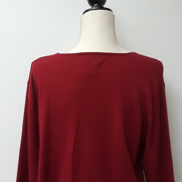 STYLE & CO cranberry XL sweater top - Picture 4 of 5